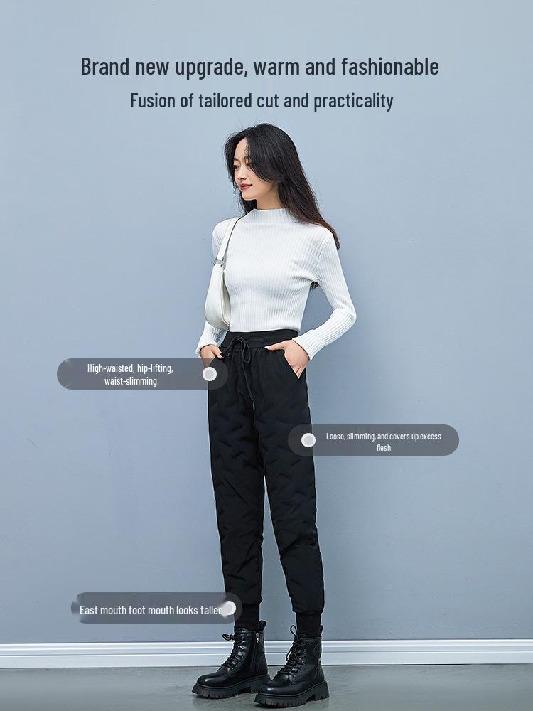 2025 Women's Extreme Cold Goose Down Pants - Winter Cotton Outerwear for -40°C Snow