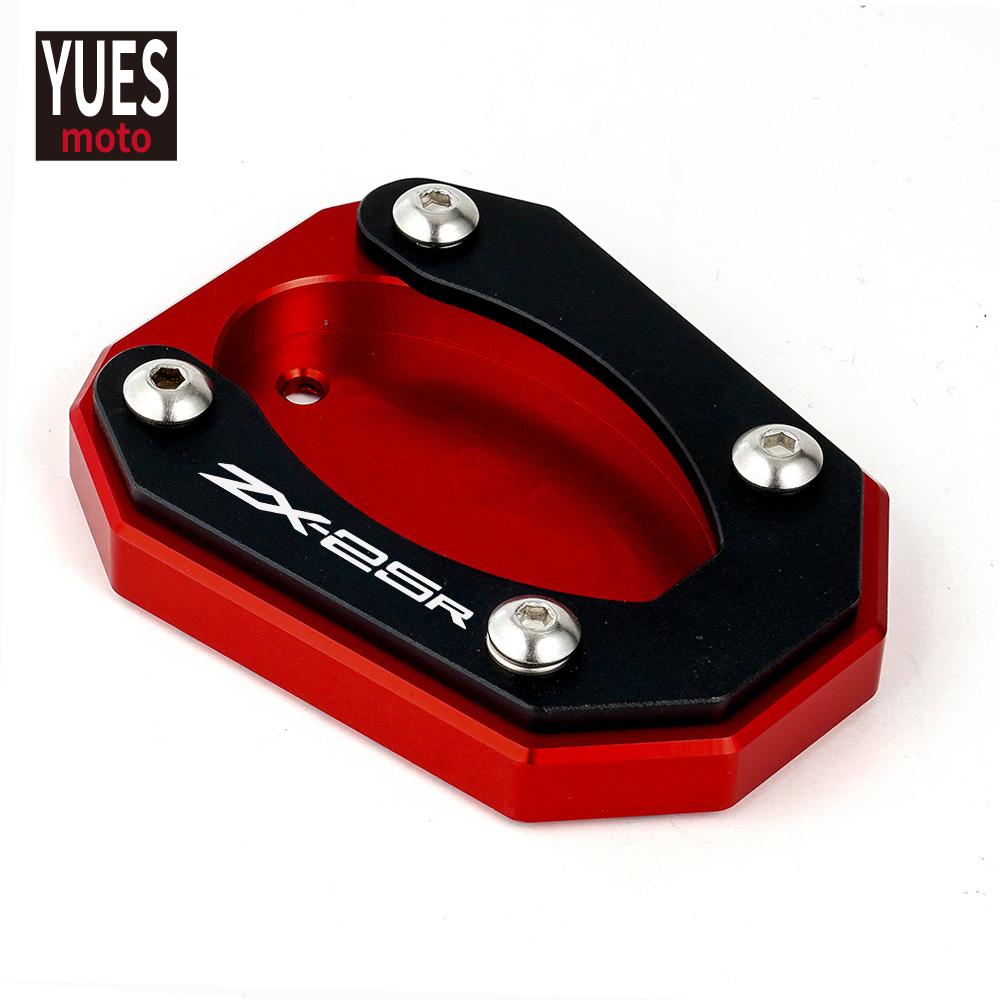 Motorcycle Accessories CNC Aluminum Side Stand Enlarge Kickstand parts For Kawasaki ZX 25R