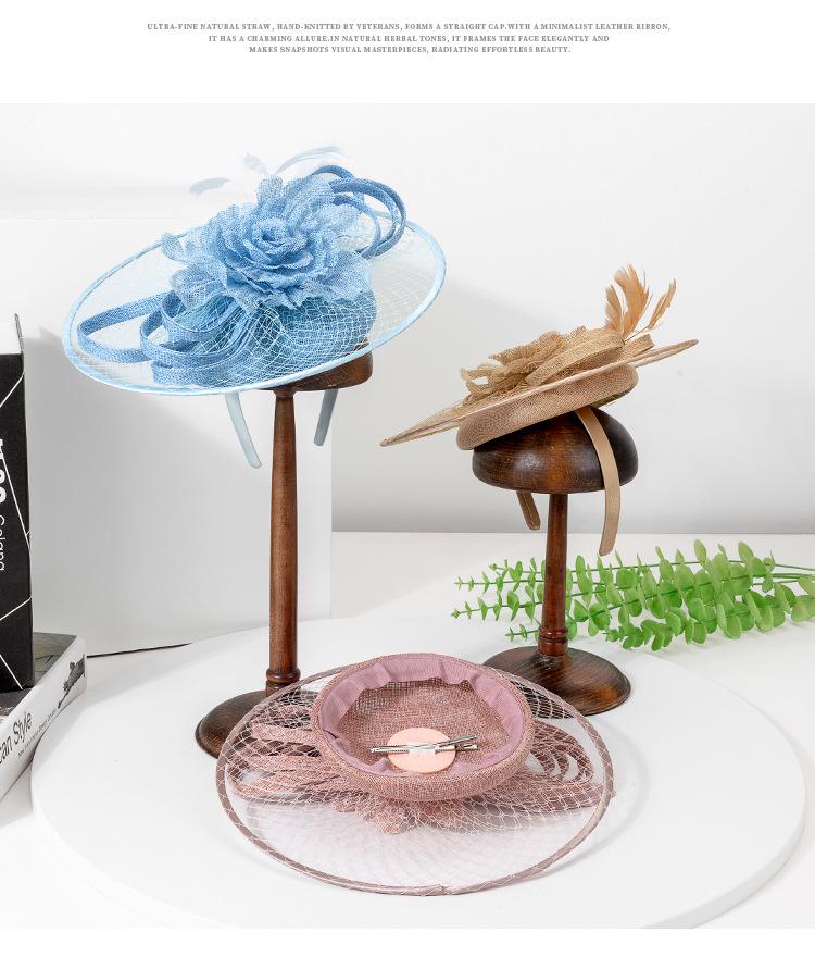 2026 Frühjahr/Sommer Feder-Schleier Kopfschmuck: Retro-Teeparty-Blumen-Haarschmuck für Damen