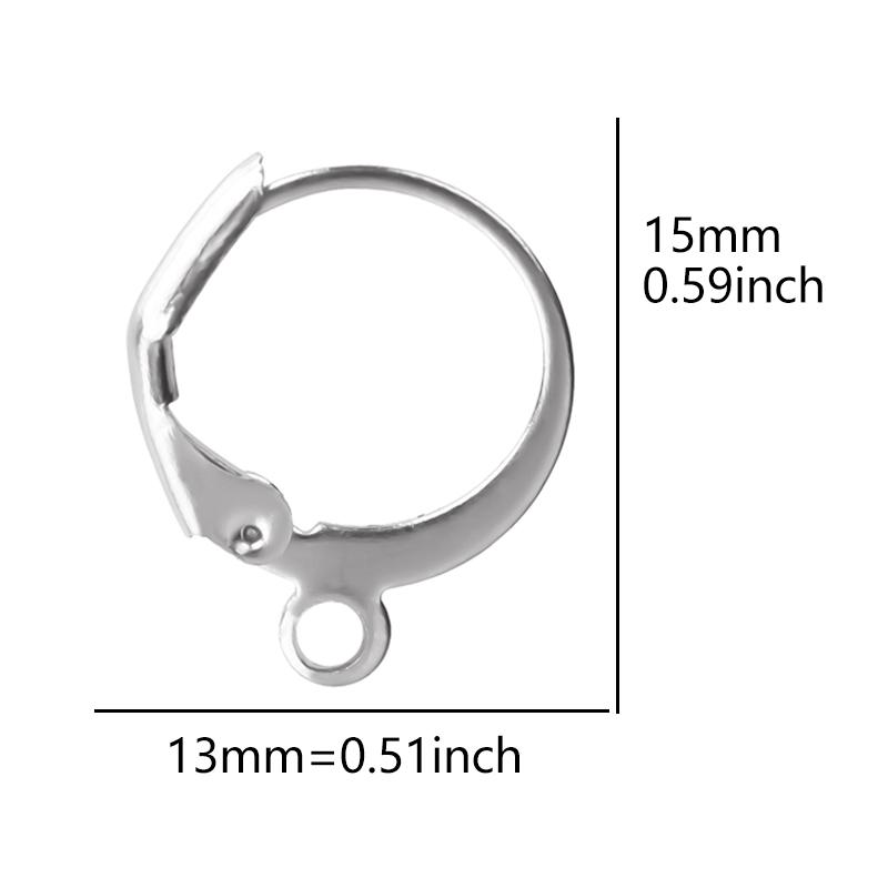 50 Pcs/Lot Wholesale Earrings Jewelry Materials Stainless Steel Hook Hoops Hooks For Women Men Accessories DIY Earring Component