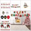 Cartoon Christmas Balloon Flag Decoration Christmas Tree Xmas Cake Flag  New Year