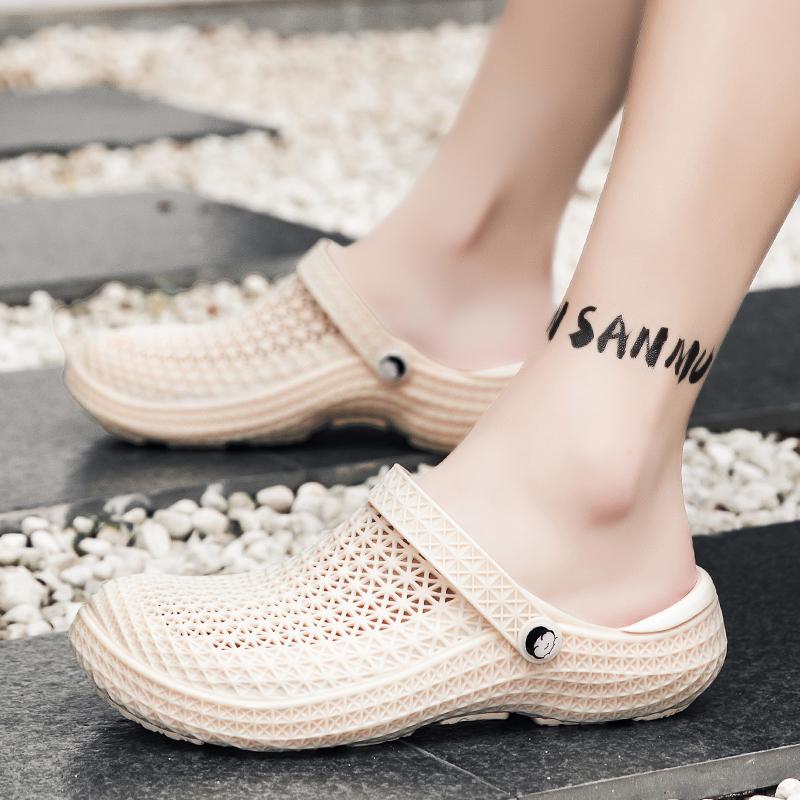 Summer Fashion New Men'S Sandals Breathable Closed Toe Dual Purpose Beach Shoes Suitable For Indoor Or Outdoor Leisure