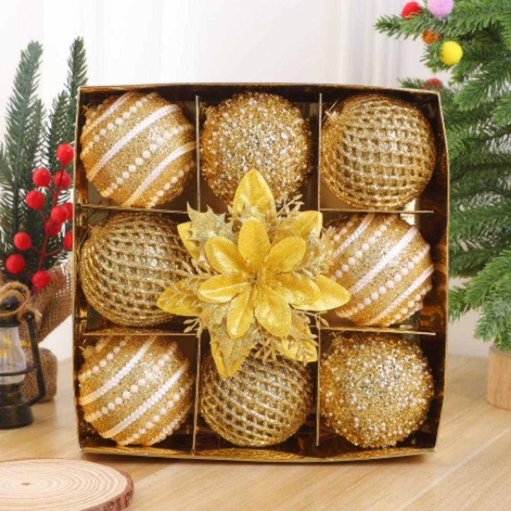 Xmas Baubles Christmas Ball Set 8cm Xmas Ornament Ball Creative Xmas Tree Hanging Pendant