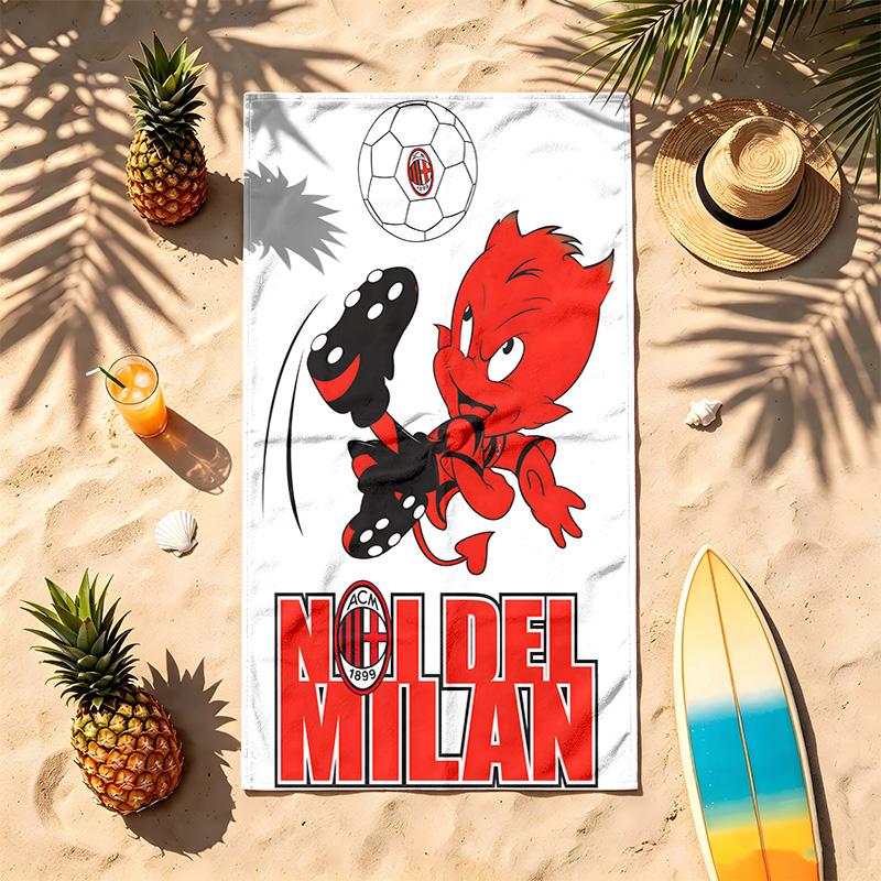 AC Milan (5) Motyw Ręcznik plażowy Odporny na piasek Miękki i wygodny Odpowiedni na basen Kemping Joga i Nurkowanie Podróżny