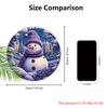 Entzückendes Schneemann Weihnachts Holzschild, Warmes Winter Rundes Weihnachtsornament für Haustür Wandbehang Dekor, Ideales Weihnachtsgeschenk