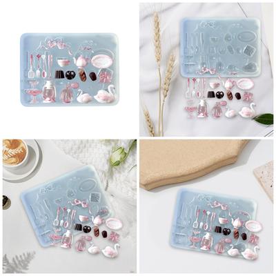 Stampo in Silicone per Nail Art Accessori Perfetti Stampo Decorativo per Unghie Tema Dessert Texture in Silicone per Vari Tipi di Unghie