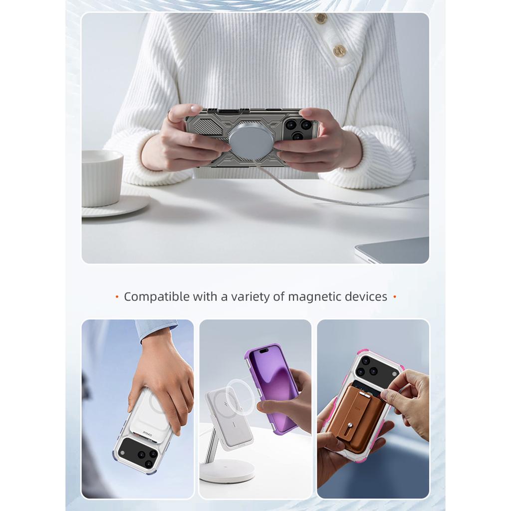 BIBERCAS New Mobile Phone Case With Magnetic Suction And Four-sided,military-grade Anti-drop Mobile Phone Protective Case With Carbon Fiber Texture