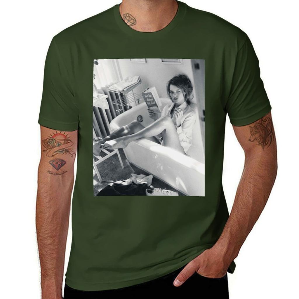 KATE MOSS FASHION PHOTOGRAPHY s Black and white Editorial bicycle TShirt customs design your own Unisexs tshirt