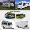 Miady 25Ft Trailer Wiring Harness With 4 Flat Connector, 18 AWG Color Coded Wires Trailers Light Wirings Harness Extension With 4Ft White Ground Wire