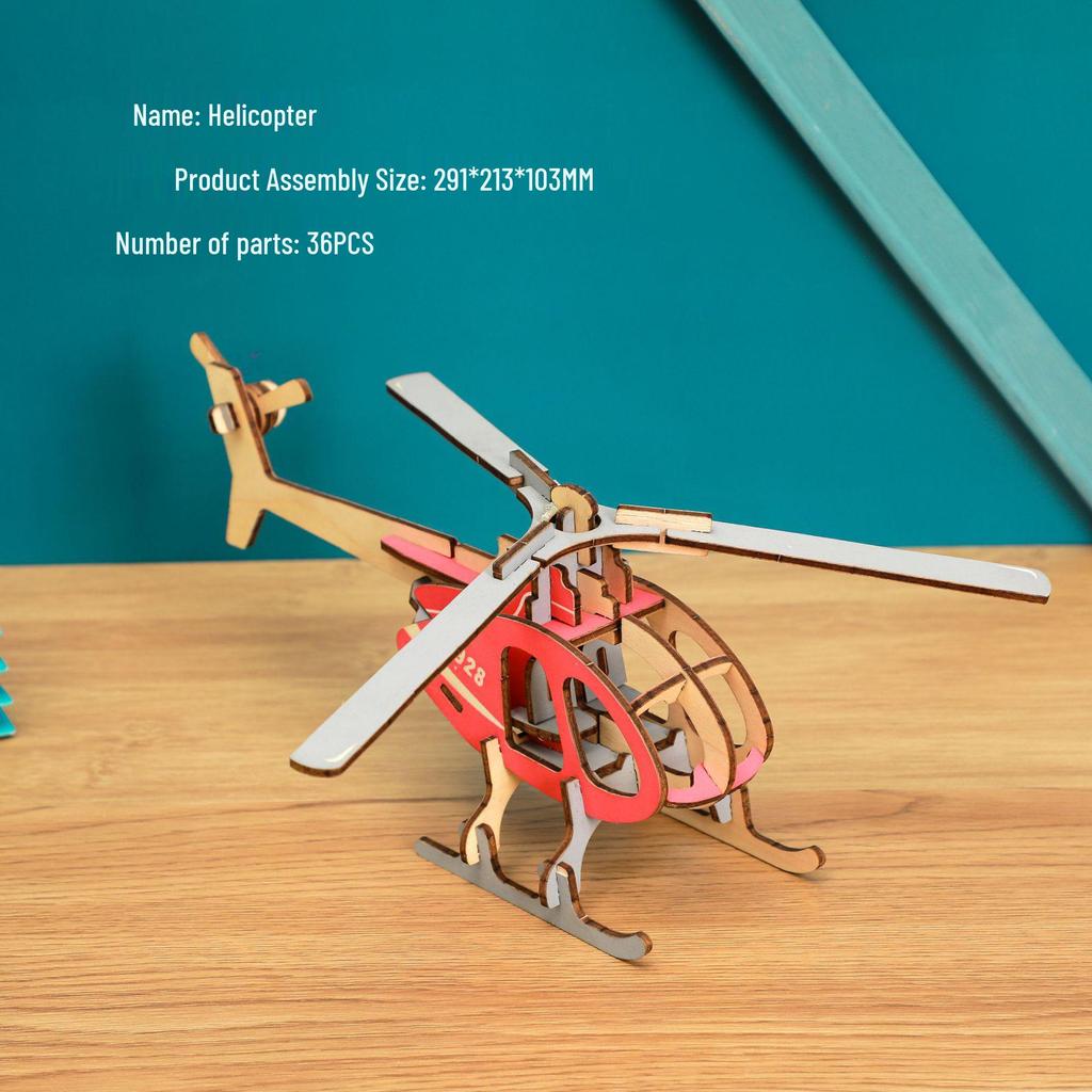 3D Wooden Fighter Bomber & Warship Puzzle Toy for Kids