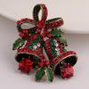 Christmas Vintage Bells Brooch Xmas Tree Shape Pins For Women Men Colorful Rhinestones New-Year Jewelry Garment Accessories