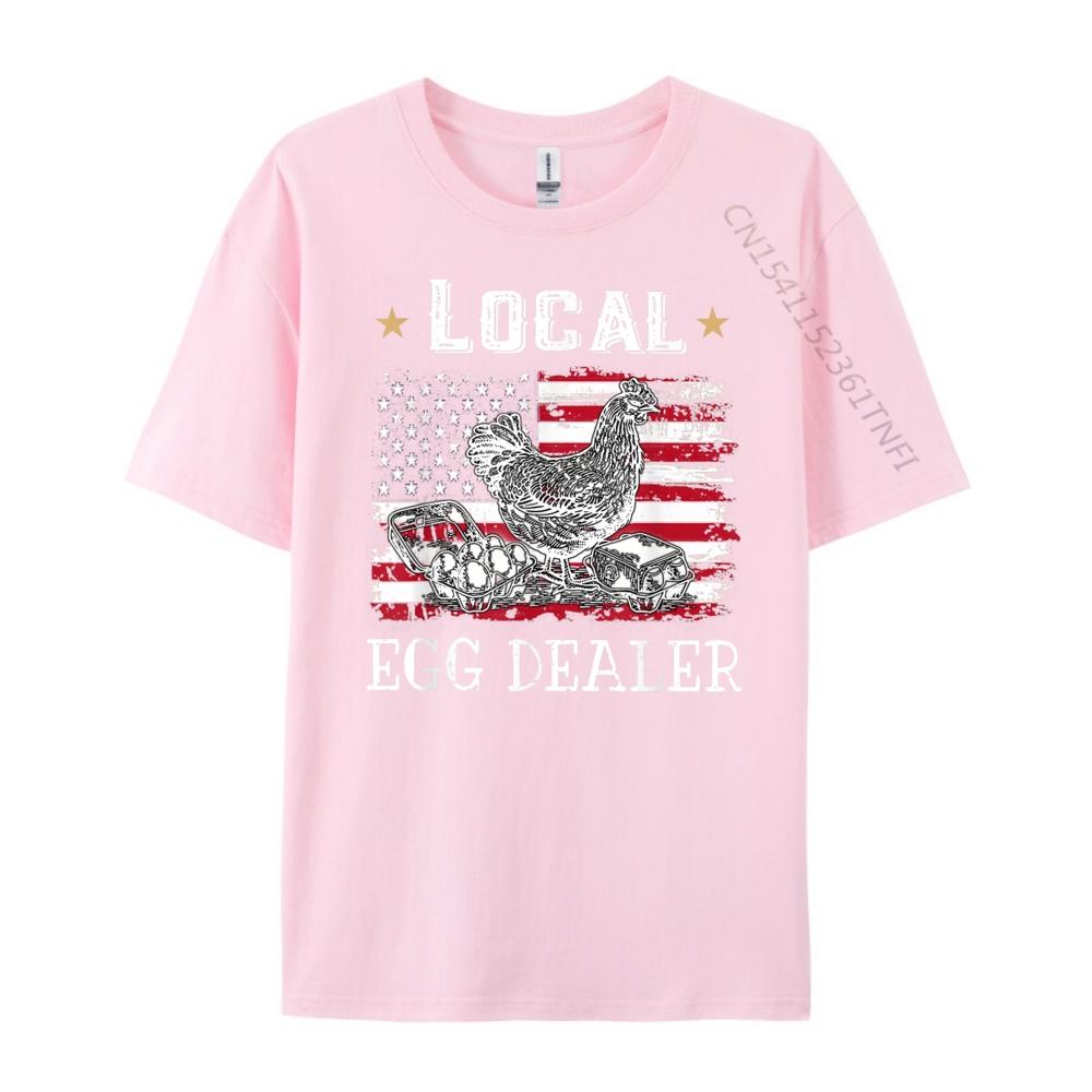 Local Egg Dealer Funny American Flag Chicken Lover Farmer Graphic Tees Band Tshirts Plus Size
