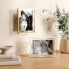 Umbra Prisma Photo 5x7 2L for Tabletop and Wall Mounted Photo Brass Frame, Inches, Size, Display,