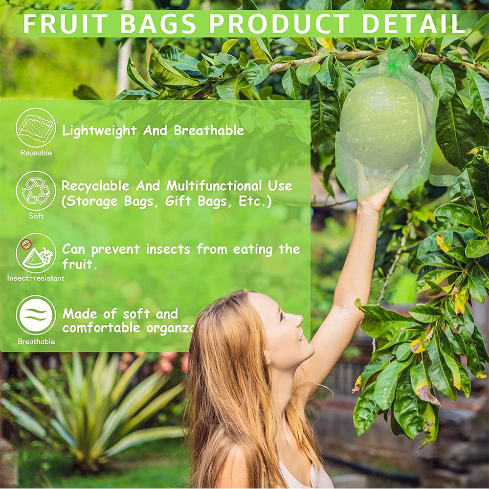 100pcs Fruit Protection Bags with Drawstring for Protecting Fruit and Vegetables