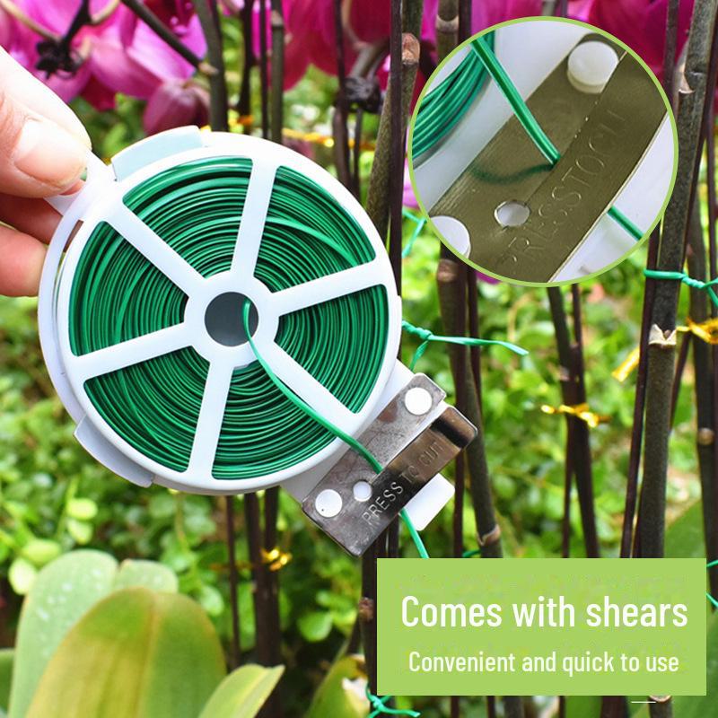 Plastic-Coated Garden Tie Wire with Cutter for Plant Support