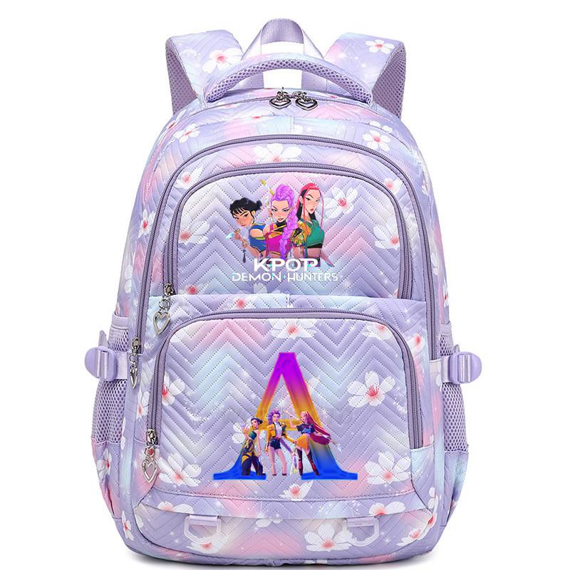 Kinder Mädchen Kpop Rumi Zoey Mira Buchstaben Aufdruck Student Schultasche Wasserdichter Rucksack