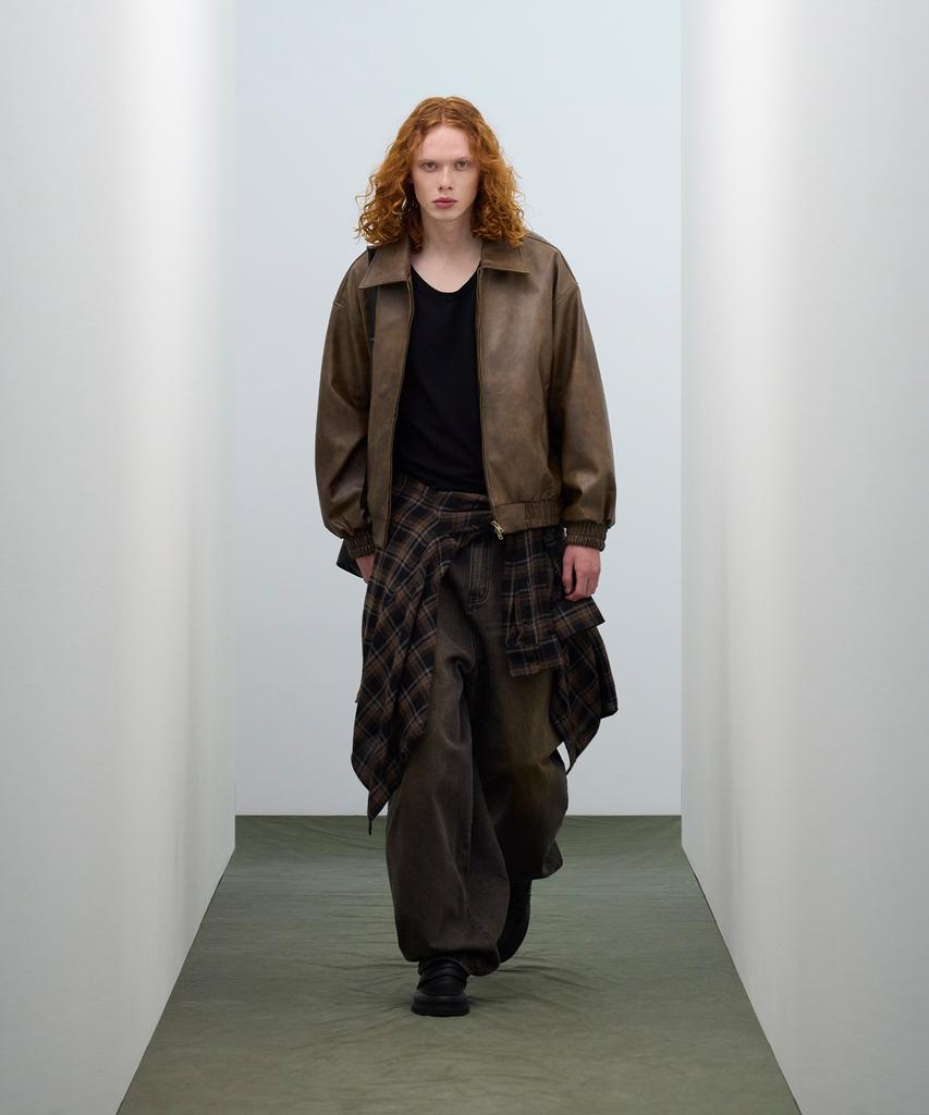 Standarderror 87-Stan009 [Renewal] Standard Blouson Leather Jacket Vintage Light Brown (C Type)