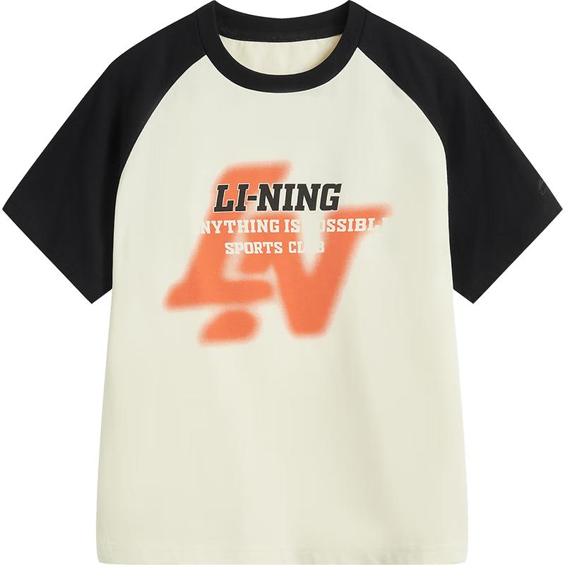 Детская футболка Li-Ning с цветовыми блоками, быстросохнущая, с коротким рукавом 150