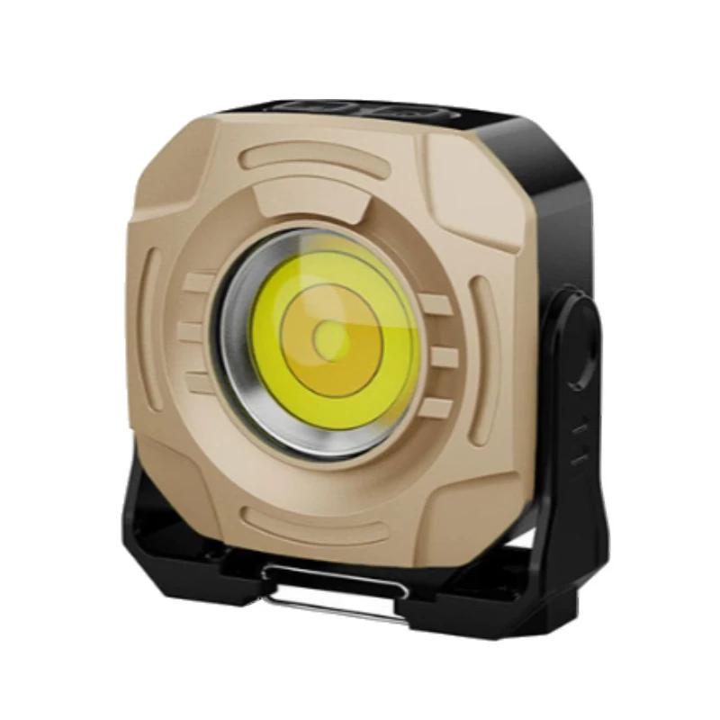 

Перезаряжаемый светодиодный рабочий фонарь USB 1000 люмен Сверхъяркий COB фонарик 3000K-7000K Ручной фонарь для кемпинга, аварийного ремонта Brown-800lm