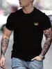 2025 Neues Modell Sommer Herren Lässig Locker Übergröße KING Krone Aufdruck Rundhals Kurzärmelig 100% Baumwolle T-Shirt