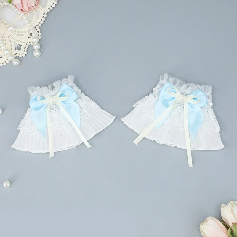 Sheer Ruffle Lace Cuffs Girls Elastic Wrist Cuffs for Y2k Girls Taking Photo Shirt Decorations Female Lace Wrist Cuffs