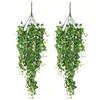 Fake Plants 2-Piece UV-Resistant Artificial Greenery Indoor Fake Greenery For Bedroom For Home Living Room Bedroom Bathroom
