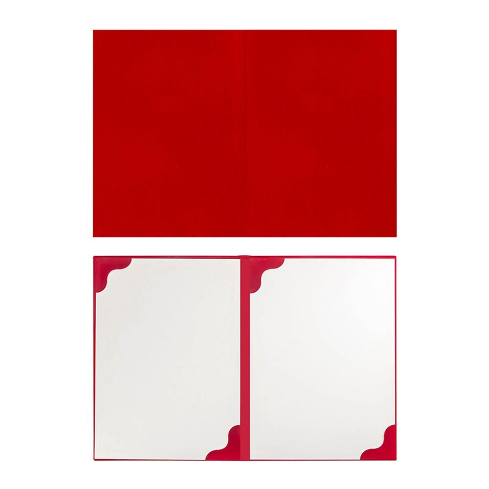 1Pcs Thicken A3 A4 Paper Hardcover Plush Surface File Page Folder  Signing Contract
