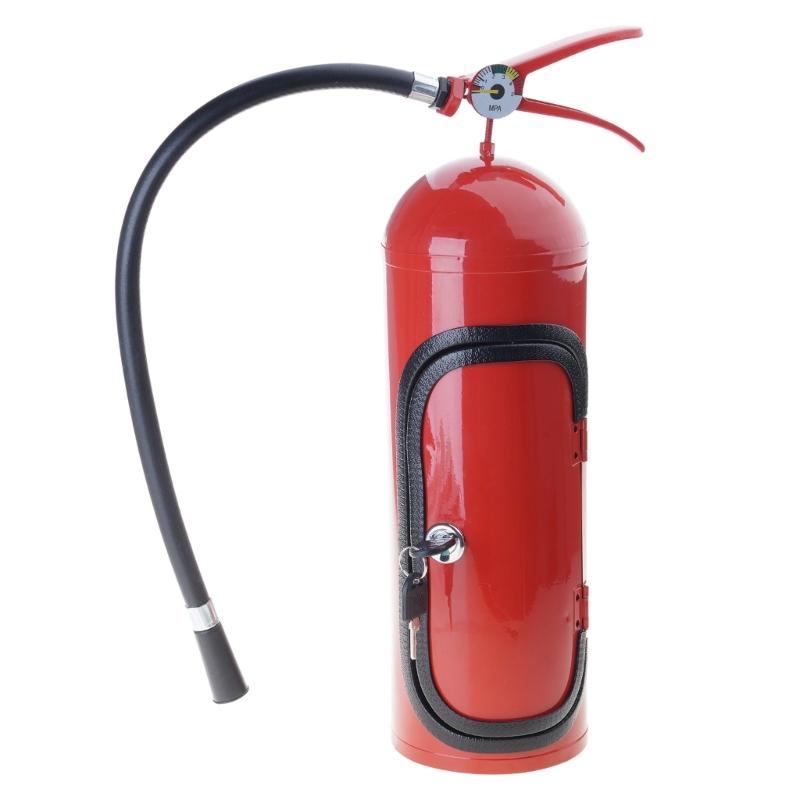 

Unique Fire Extinguishers Shaped Wine Storage Container Shockproof Iron Wine Case for Collectors Champagne Liquor Box