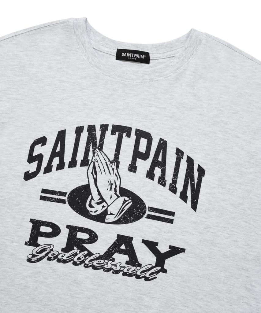 SAINTPAIN Sp Pray Hands Long Sleeve - Ash Melange