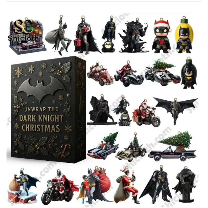 Batman Adventskalender Blind Box Weihnachtsbaum Dekoration Acryl Ornamente
