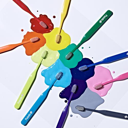 Colorful AR Double Fine Bristle Palette Toothbrush 10-Pack