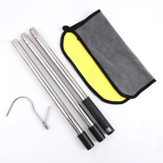 Pool Vacuum Retrieval Hook with Adjustable Telescopic Pole Stainless Steel Hook for Robotic Pool Cleaners Universal Pool Cleaner Retrieval Tool