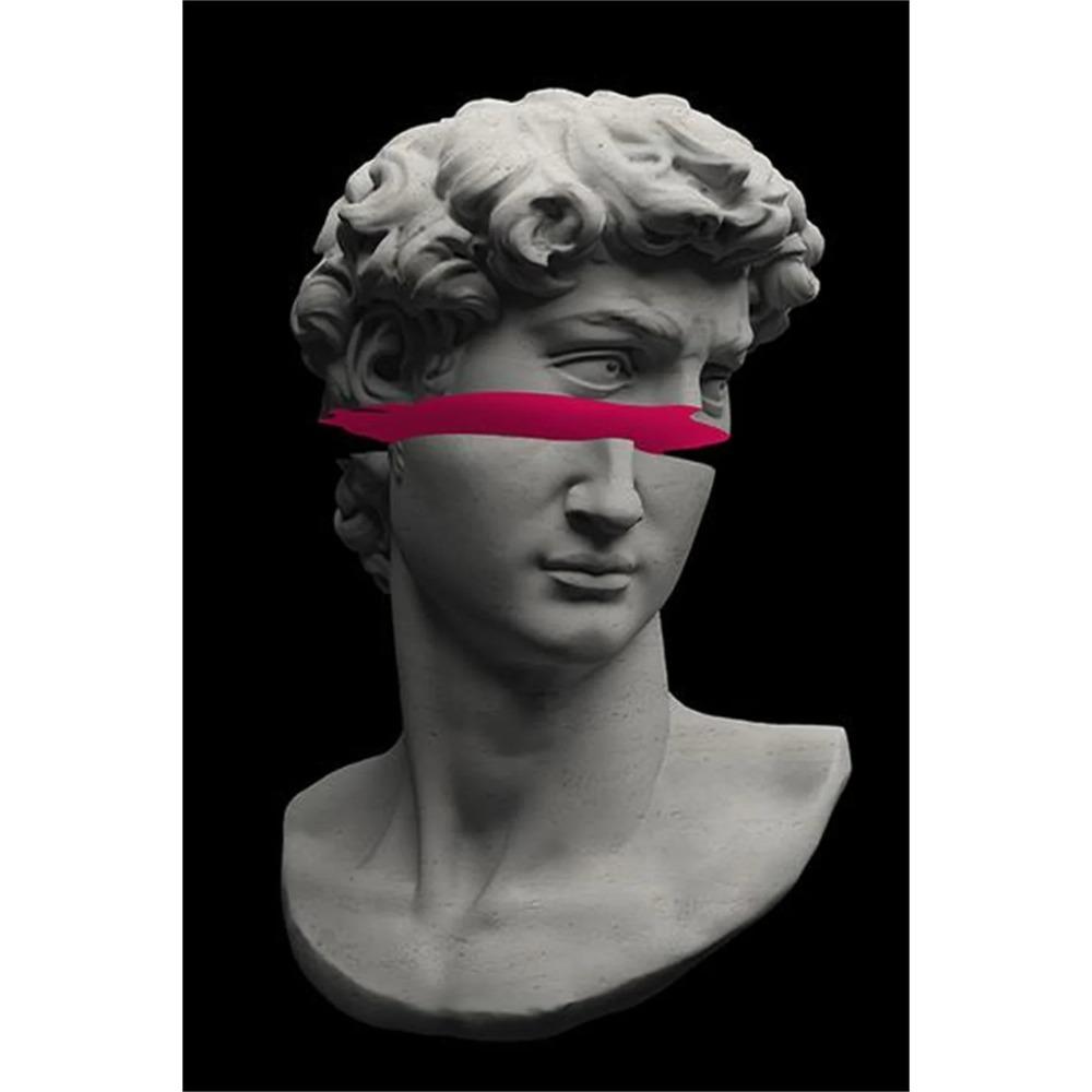 Scultura moderna Pittura su tela Graffiti Stampe artistiche Apollo Marmo David Popolo Poster Immagine di arte della parete per la decorazione della casa della Galleria