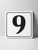 Metal Sign Black House Number On White Background Outdoor Wall Art Decor