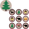 180 Pcs Lumberjack Plaid Bear Theme Sticker Round Adhesive Sealing Stickers Packaging Decals Adhesive Supplies 20 Sheets Decorative Sticker