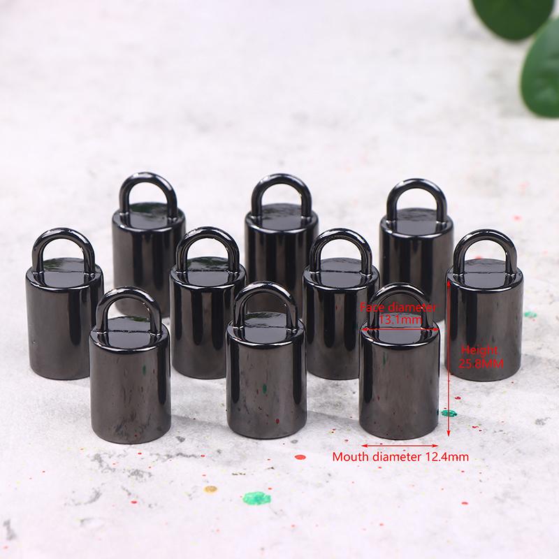 10 Stück 12/14 mm Metallschnallen Taschenriemen Quaste Kappe Quastenschnur Schnurstopper Verschlüsse DIY Hardware Zubehör