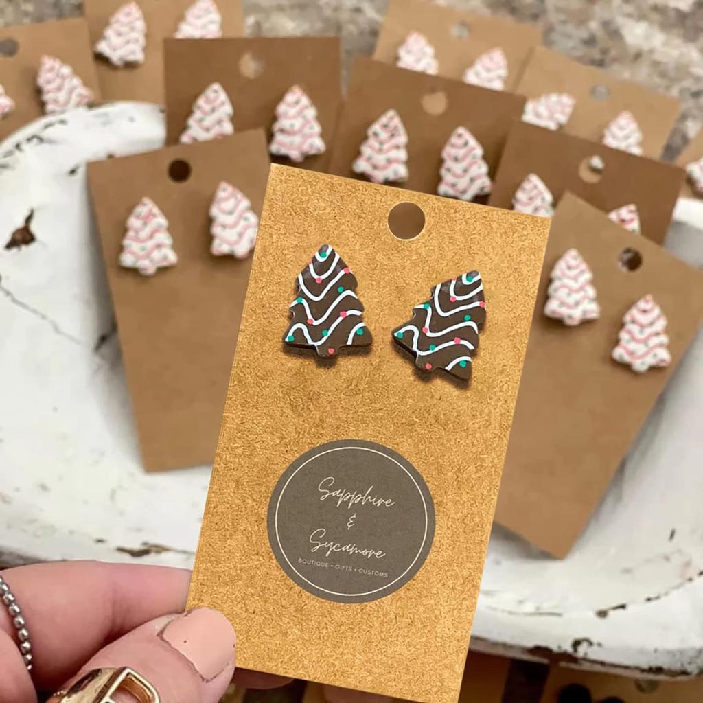 1 Pair Cute Christmas Tree Stud Earrings For Women Girls, Creative Christmas Tree Studs Gifts