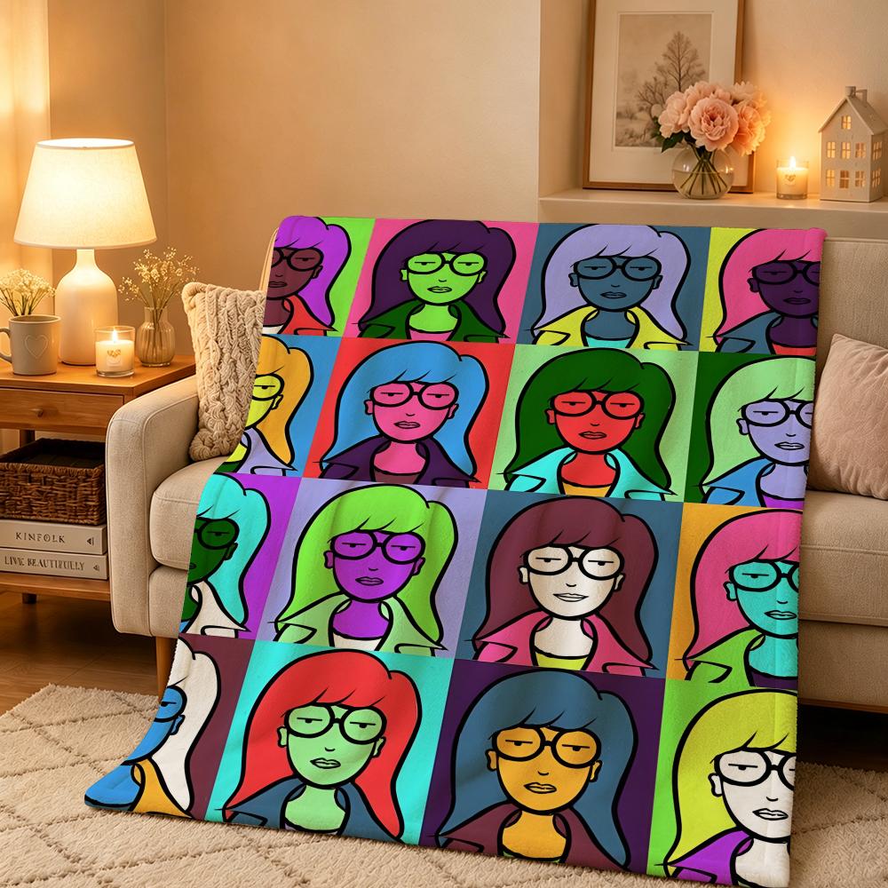 Cartoon D-Darias Throw Warm And Soft Suitable For Bedroom Living Room Sofa Bed Office Travel Camping 75X95CM