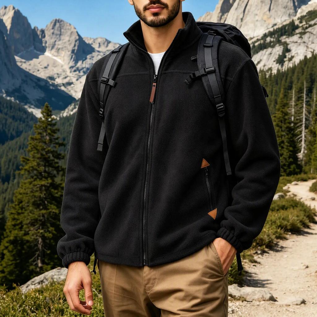 Men's Casual Warm Zip-Up Jacket