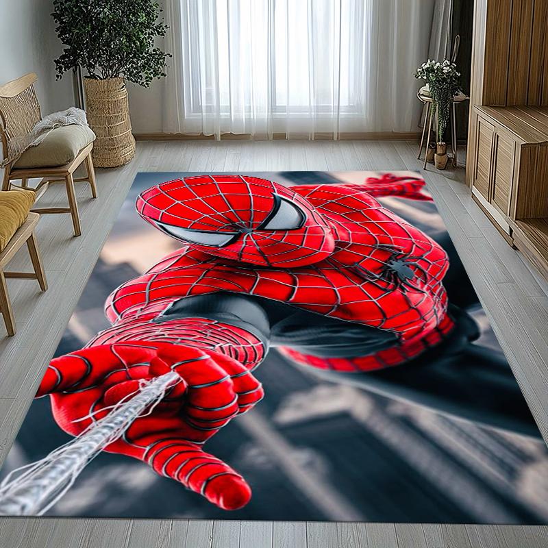 Marvel Avengers Spider Man Cartoon Living Room Non-Slip Area Rug Soft Carpet for Bedroom Kids Playroom Sofa,Home Decor Doormat