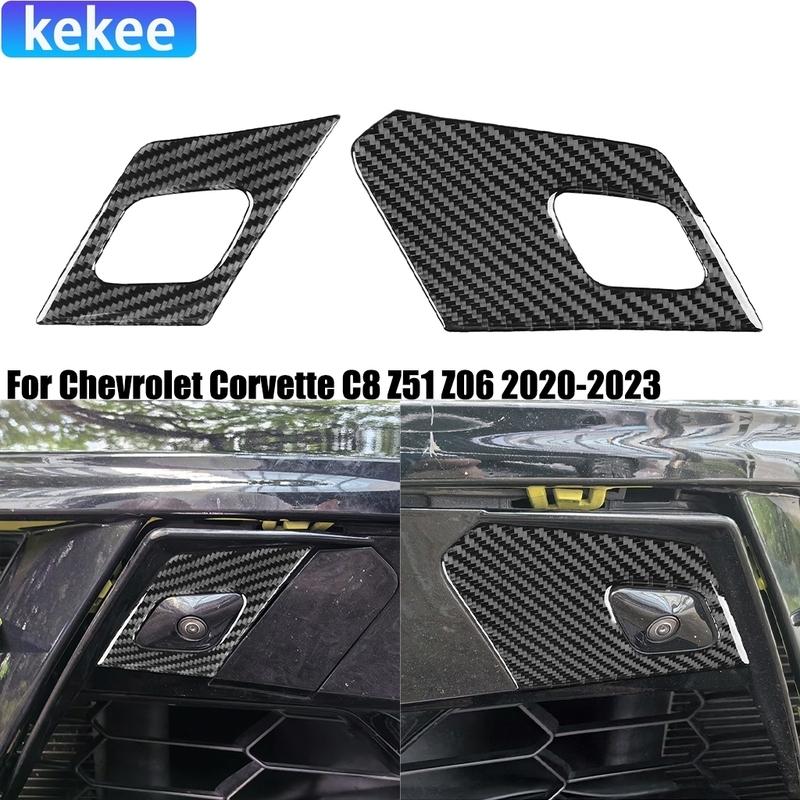 For Chevrolet Corvette C8 Z51 Z06 -2025 Carbon Fiber Door Radar Decorative Panel Car Accessories Exterior Cover Sticker Trim