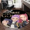 Personalized K-KPop Demon Hunters Round Chair Office Rug - Perfect for Mat, Office Chair & More - Ideal Gift for Birthdays and Holidays