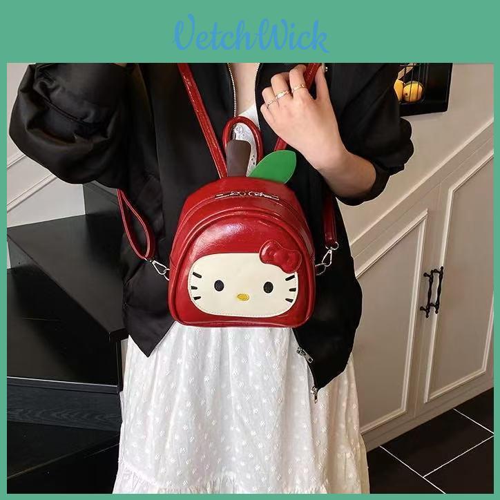 Adorable Hello Kitty Red Apple Design Mini Backpack For School