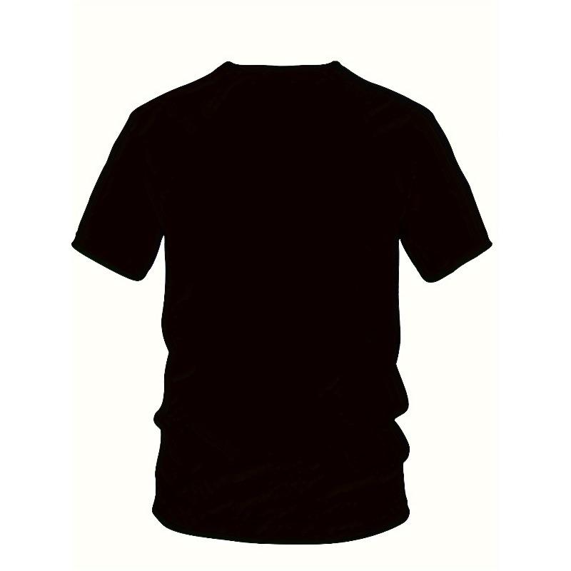 Europäische Größen Herren Lustiges Eichhörnchenmuster T-Shirt Druck Schwarz-Weiß Lässiges Tee mit Süßem Eichhörnchen und „Oh Schau, ein Eichhörnchen!“""" Text, """