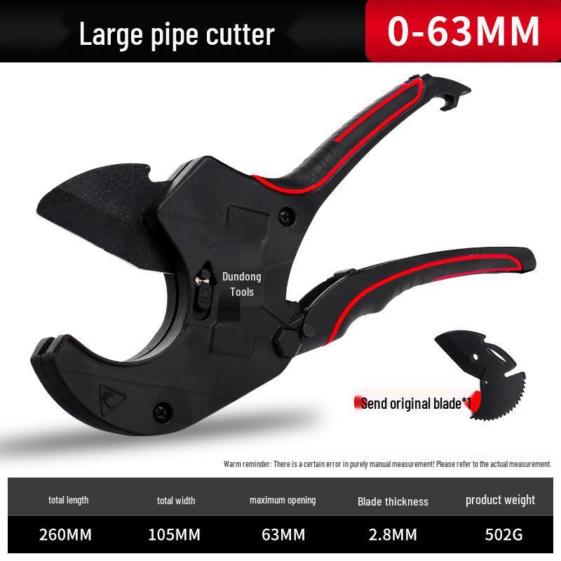 PVC Rohrschneider - Professionelle Schnellschneideschere für PPR-Rohre, Leerrohre und Wasserleitungen