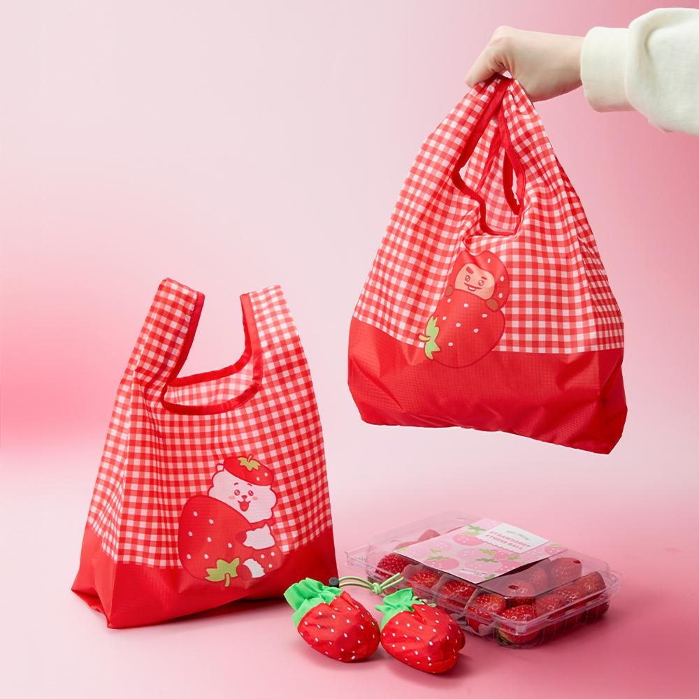 BT21 SHOOKY Strawberry Party Tote Bag & Pouch Set