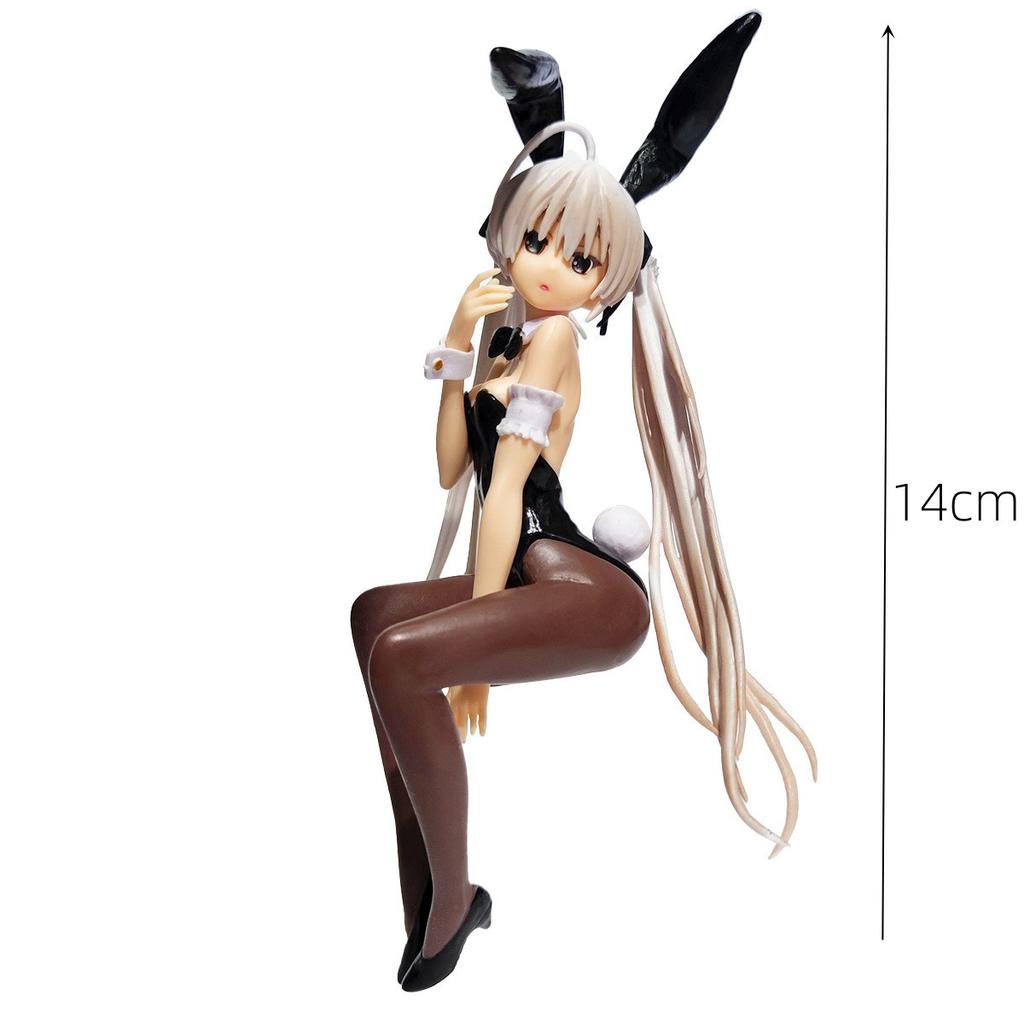 New 14cm Yosuga no Sora Anime Figure Kasugano Sora Sexy Bunny Girl  Model Host Computer Chassis Decor Car Ornaments Toy have box
