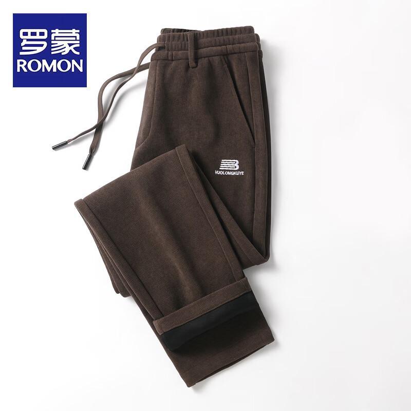 ROMON Men's Loose-Fit Thick Casual Jogger Sweatpants