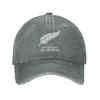 New Zealand All Blacks Unisex Baseball Cap Rugby Worldcup Sports Distressed Denim Washed Hats Cap Fashion Workouts Sun Cap