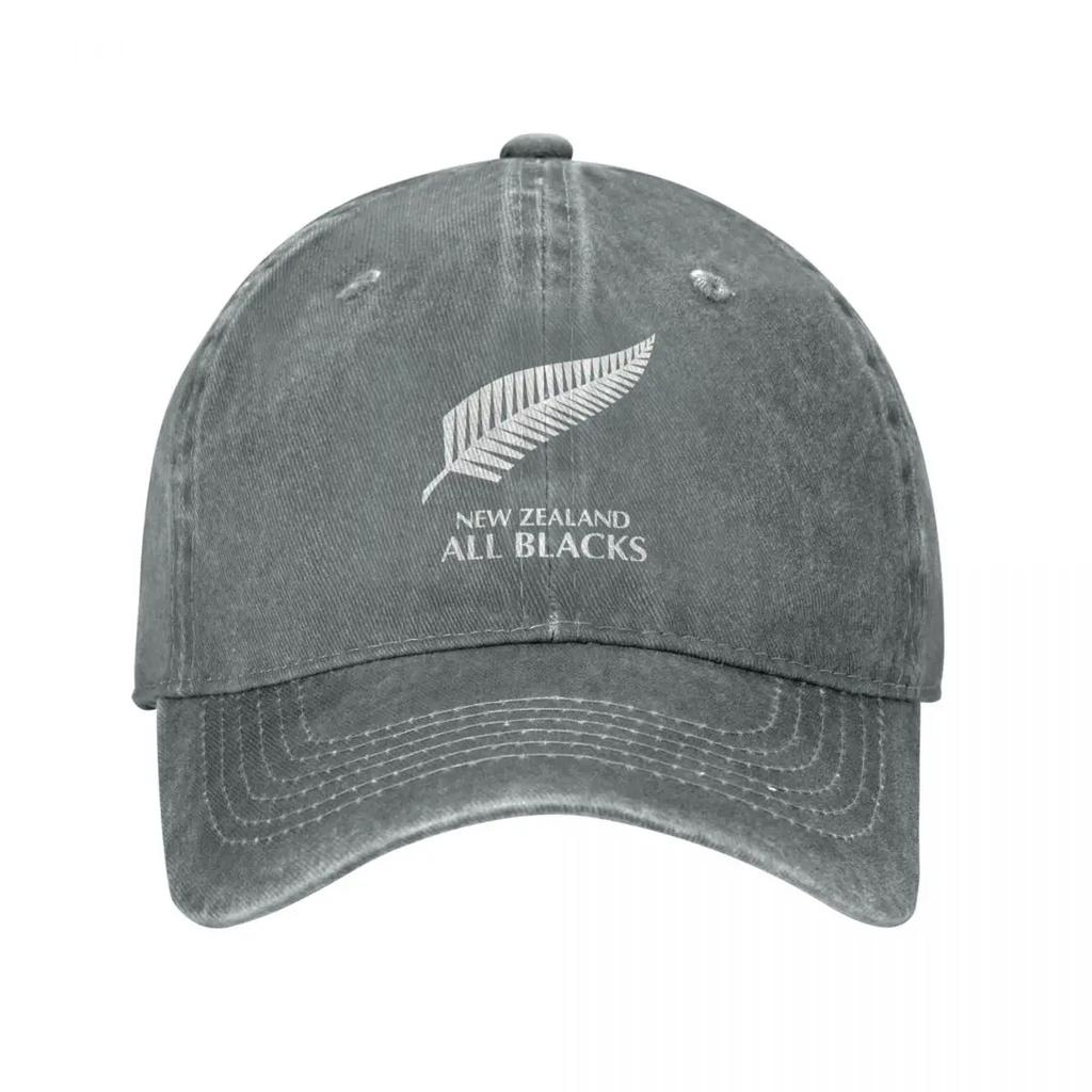 New Zealand All Blacks Unisex Baseball Cap Rugby Worldcup Sports Distressed Denim Washed Hats Cap Fashion Workouts Sun Cap